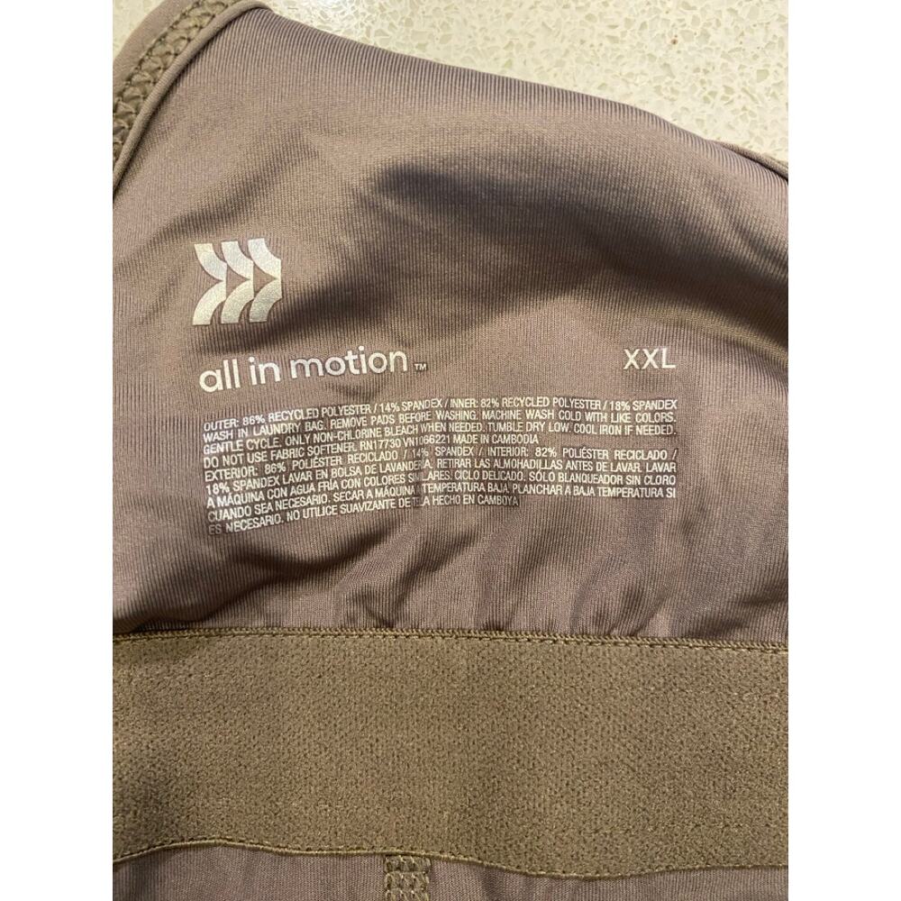 All in Motion Women's XXL Athletic Dress with Shorts Pockets Taupe Athleisure - Picture 5 of 8
